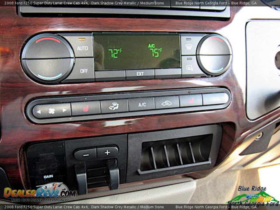 2008 Ford F250 Super Duty Lariat Crew Cab 4x4 Dark Shadow Grey Metallic / Medium Stone Photo #22