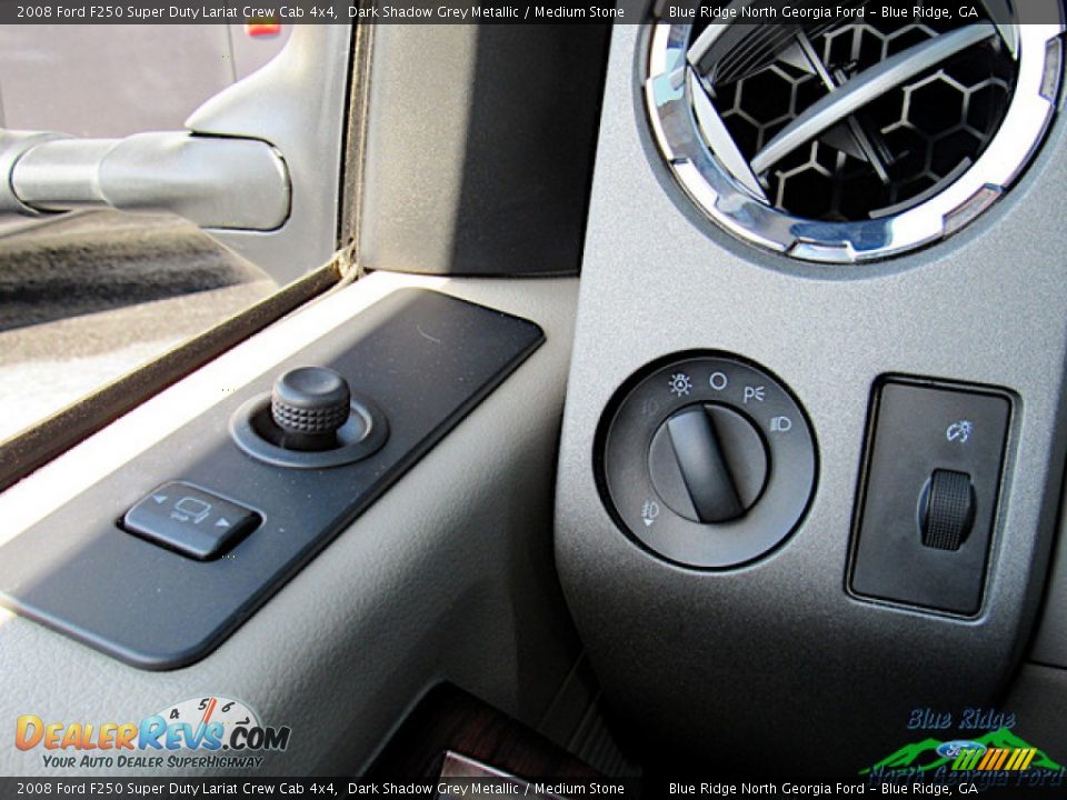 2008 Ford F250 Super Duty Lariat Crew Cab 4x4 Dark Shadow Grey Metallic / Medium Stone Photo #24