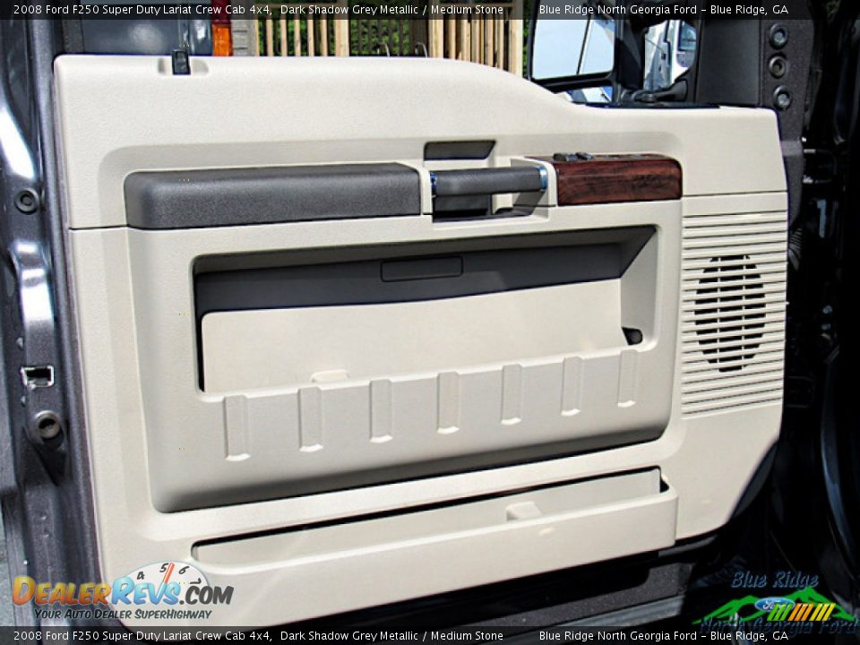 2008 Ford F250 Super Duty Lariat Crew Cab 4x4 Dark Shadow Grey Metallic / Medium Stone Photo #29