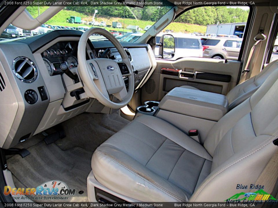 2008 Ford F250 Super Duty Lariat Crew Cab 4x4 Dark Shadow Grey Metallic / Medium Stone Photo #30