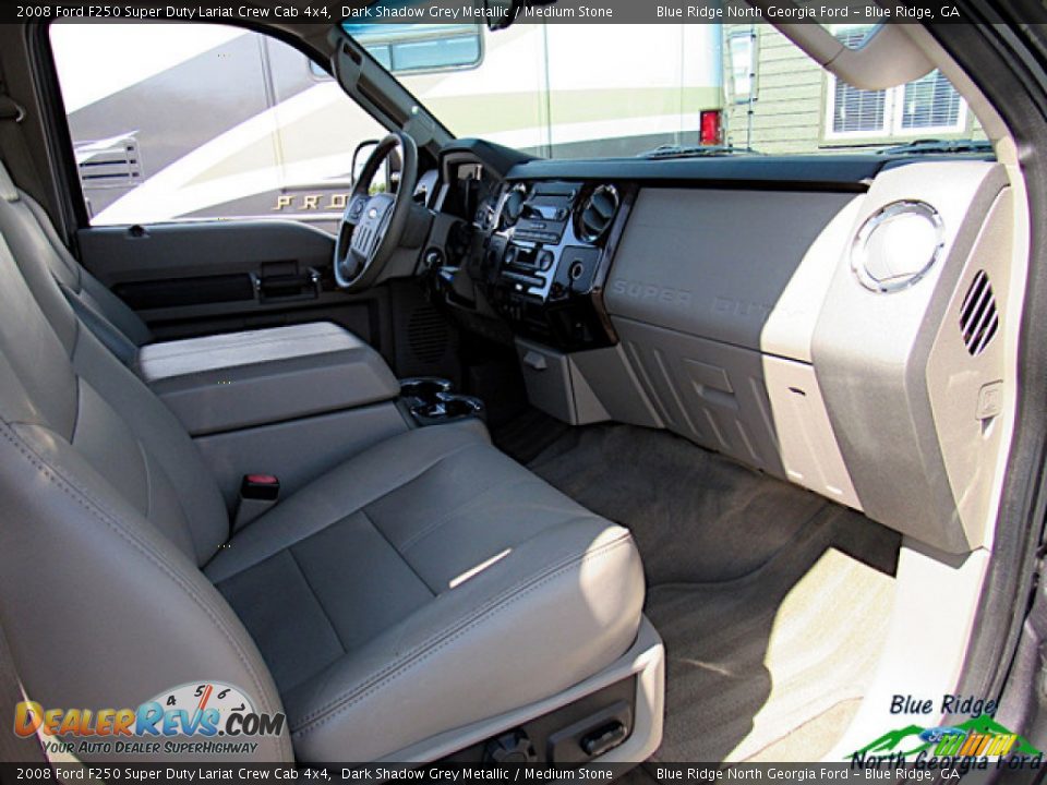 2008 Ford F250 Super Duty Lariat Crew Cab 4x4 Dark Shadow Grey Metallic / Medium Stone Photo #31