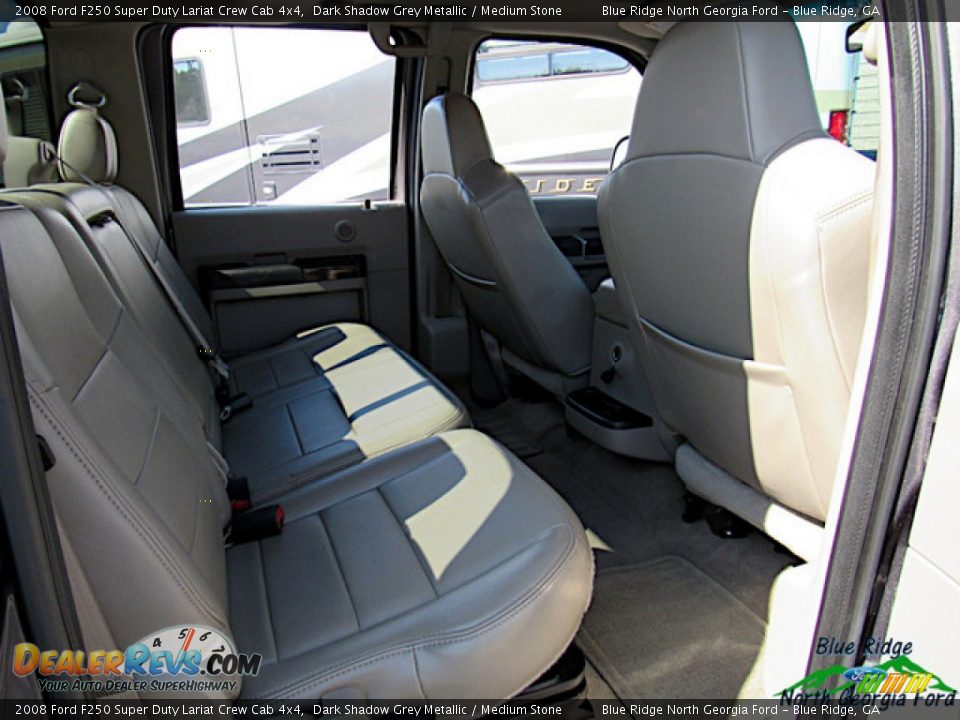 2008 Ford F250 Super Duty Lariat Crew Cab 4x4 Dark Shadow Grey Metallic / Medium Stone Photo #32