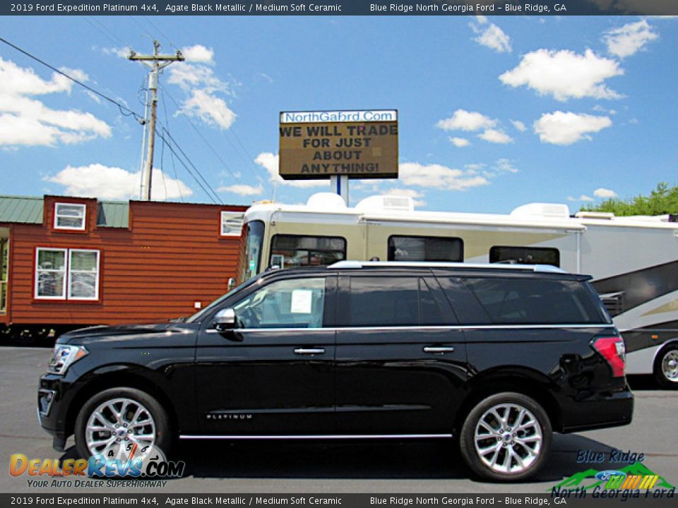2019 Ford Expedition Platinum 4x4 Agate Black Metallic / Medium Soft Ceramic Photo #2