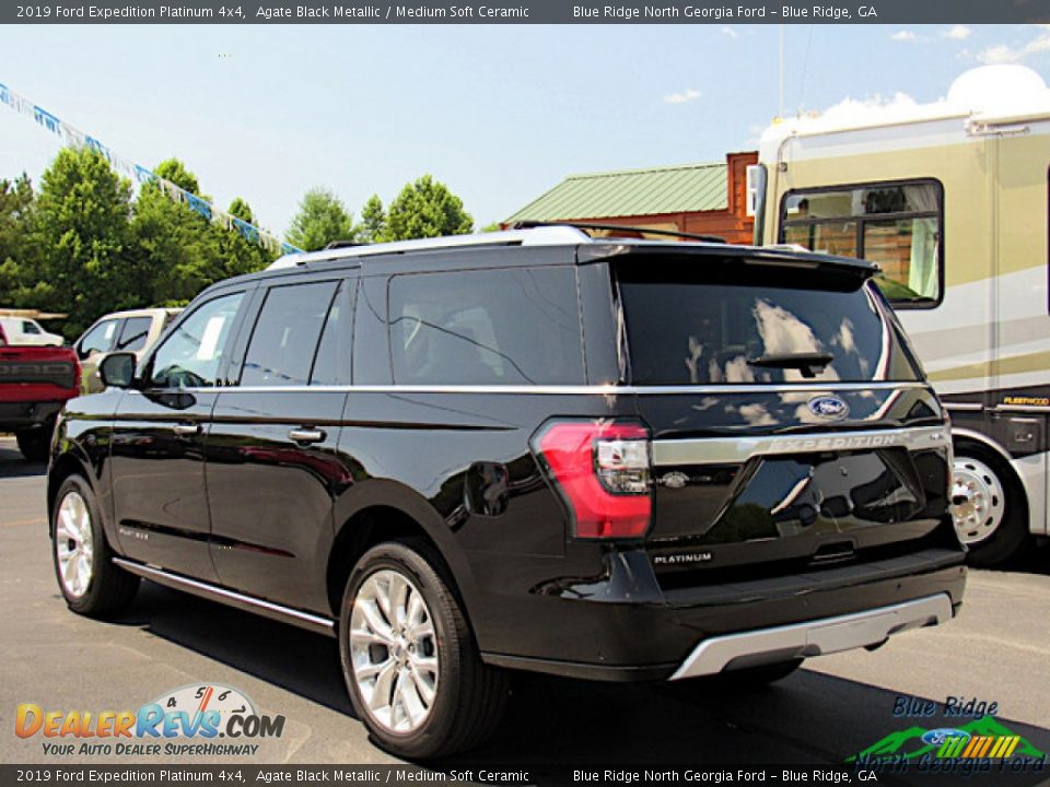2019 Ford Expedition Platinum 4x4 Agate Black Metallic / Medium Soft Ceramic Photo #3