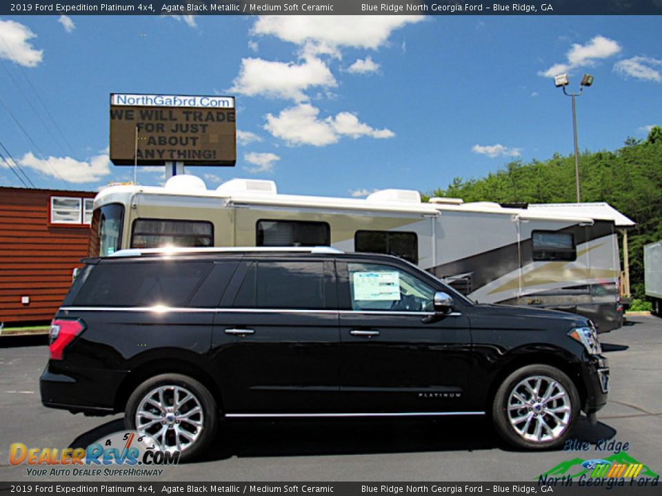 2019 Ford Expedition Platinum 4x4 Agate Black Metallic / Medium Soft Ceramic Photo #6