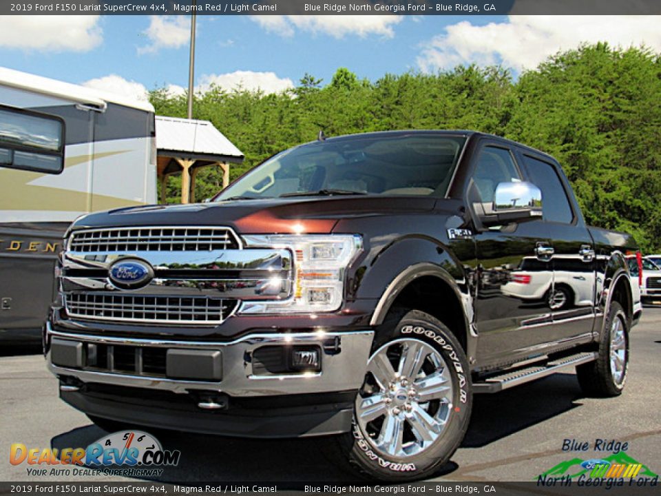 2019 Ford F150 Lariat SuperCrew 4x4 Magma Red / Light Camel Photo #1