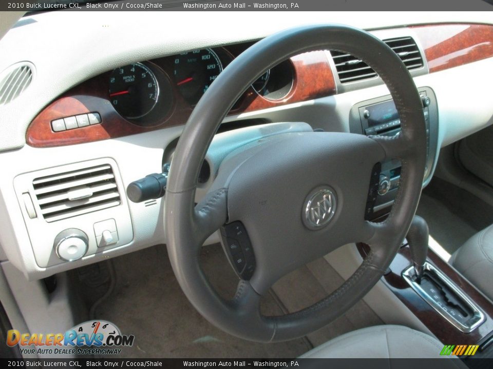 2010 Buick Lucerne CXL Black Onyx / Cocoa/Shale Photo #16