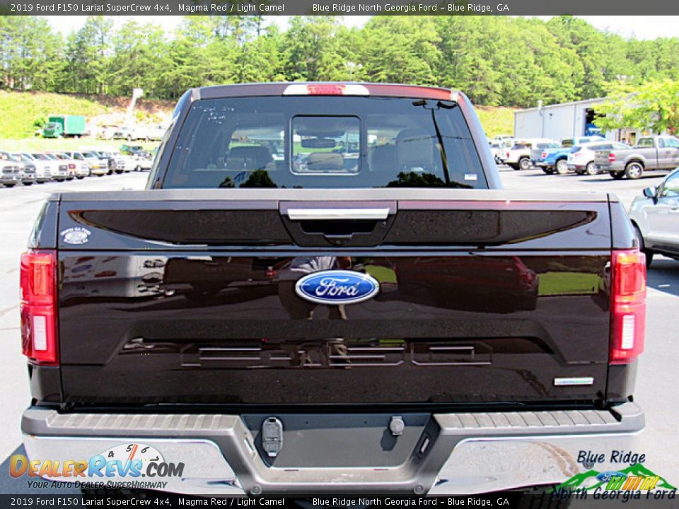 2019 Ford F150 Lariat SuperCrew 4x4 Magma Red / Light Camel Photo #4