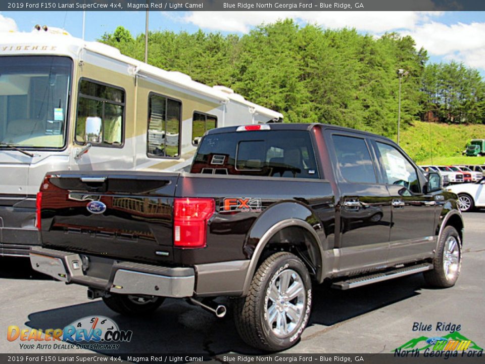 2019 Ford F150 Lariat SuperCrew 4x4 Magma Red / Light Camel Photo #5