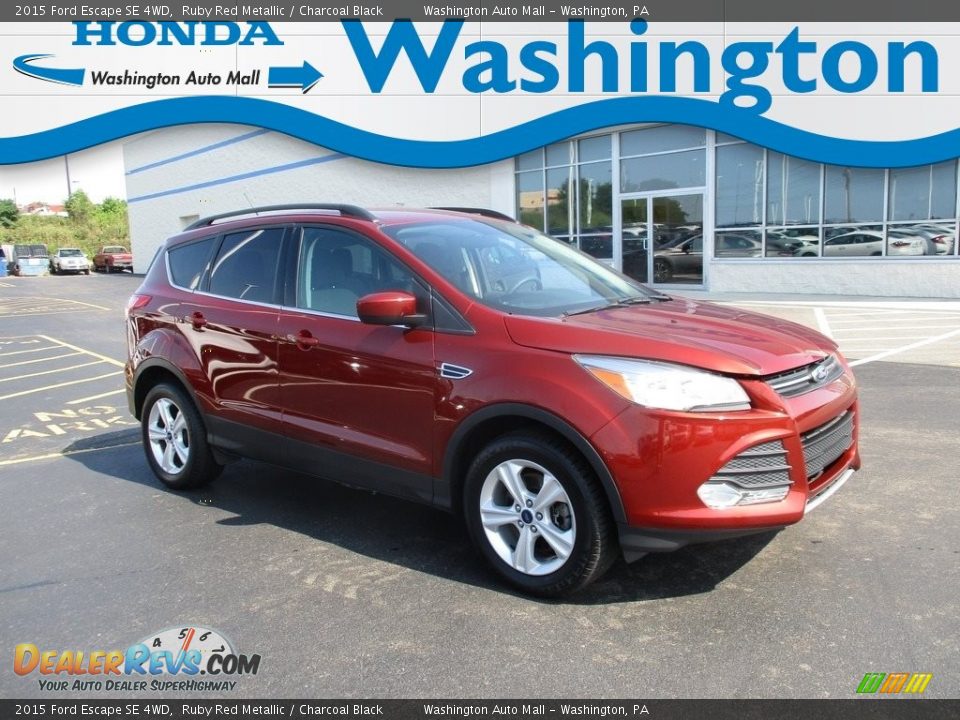 2015 Ford Escape SE 4WD Ruby Red Metallic / Charcoal Black Photo #1
