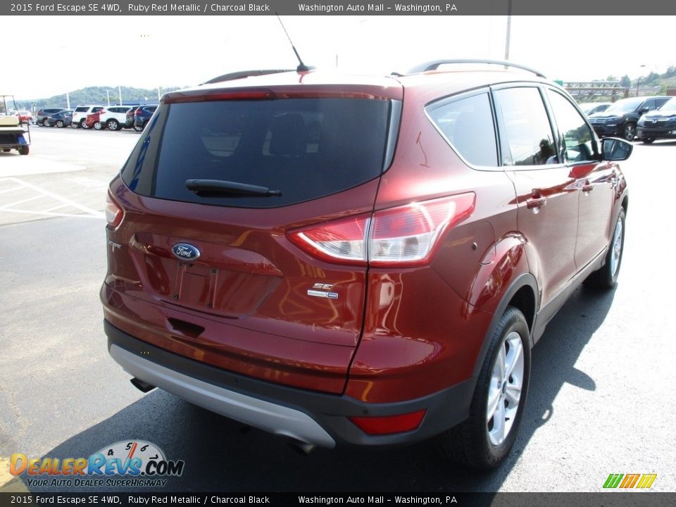 2015 Ford Escape SE 4WD Ruby Red Metallic / Charcoal Black Photo #3