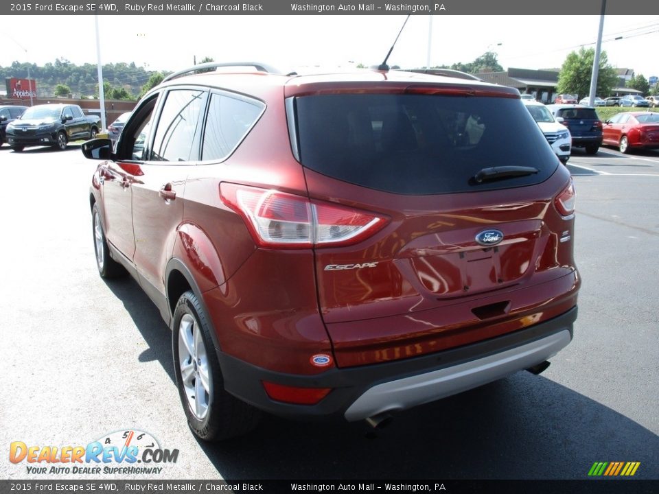 2015 Ford Escape SE 4WD Ruby Red Metallic / Charcoal Black Photo #5
