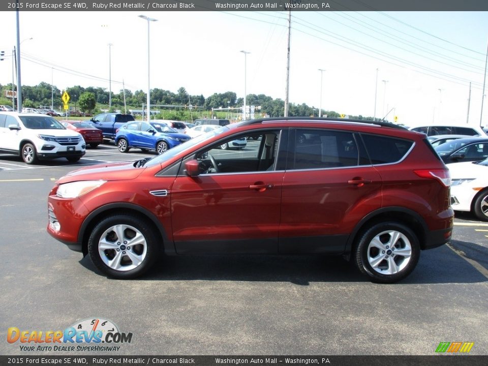 2015 Ford Escape SE 4WD Ruby Red Metallic / Charcoal Black Photo #8