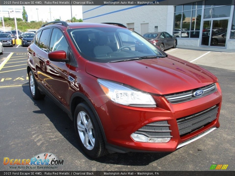 2015 Ford Escape SE 4WD Ruby Red Metallic / Charcoal Black Photo #11