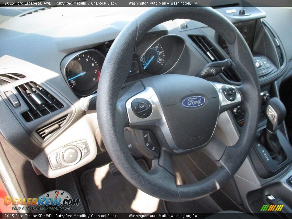 2015 Ford Escape SE 4WD Ruby Red Metallic / Charcoal Black Photo #15
