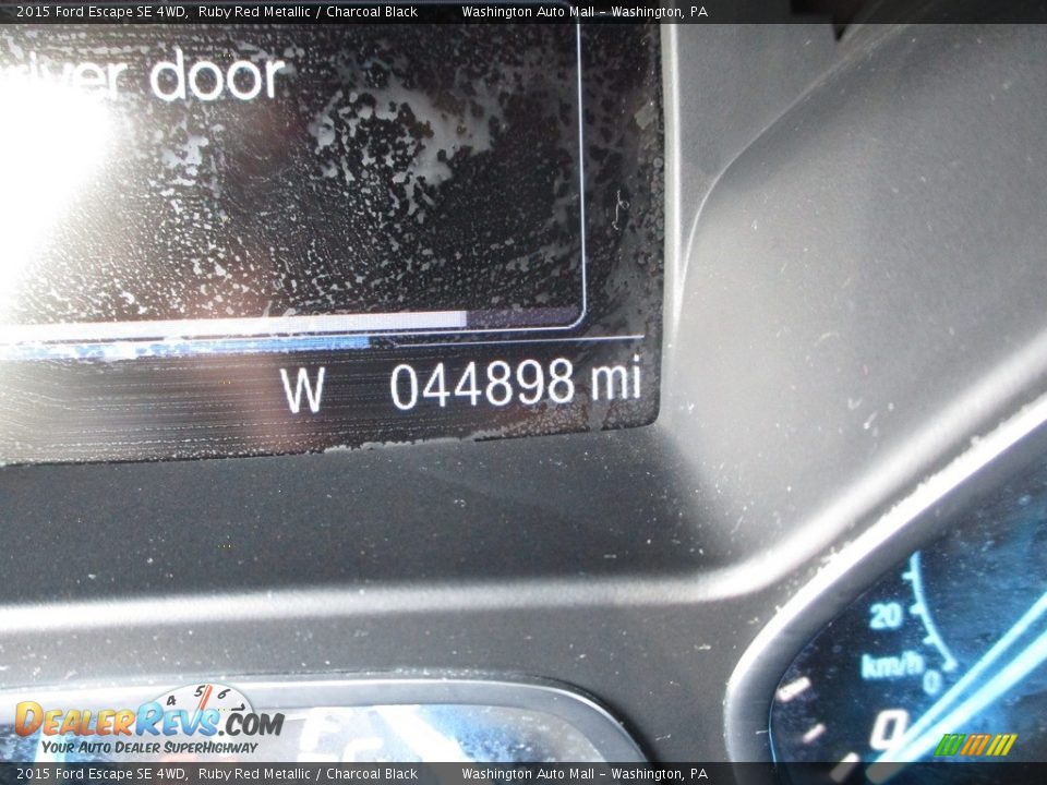 2015 Ford Escape SE 4WD Ruby Red Metallic / Charcoal Black Photo #25