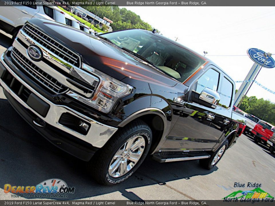 2019 Ford F150 Lariat SuperCrew 4x4 Magma Red / Light Camel Photo #33