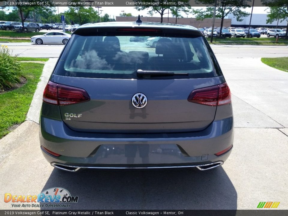 2019 Volkswagen Golf SE Platinum Gray Metallic / Titan Black Photo #5