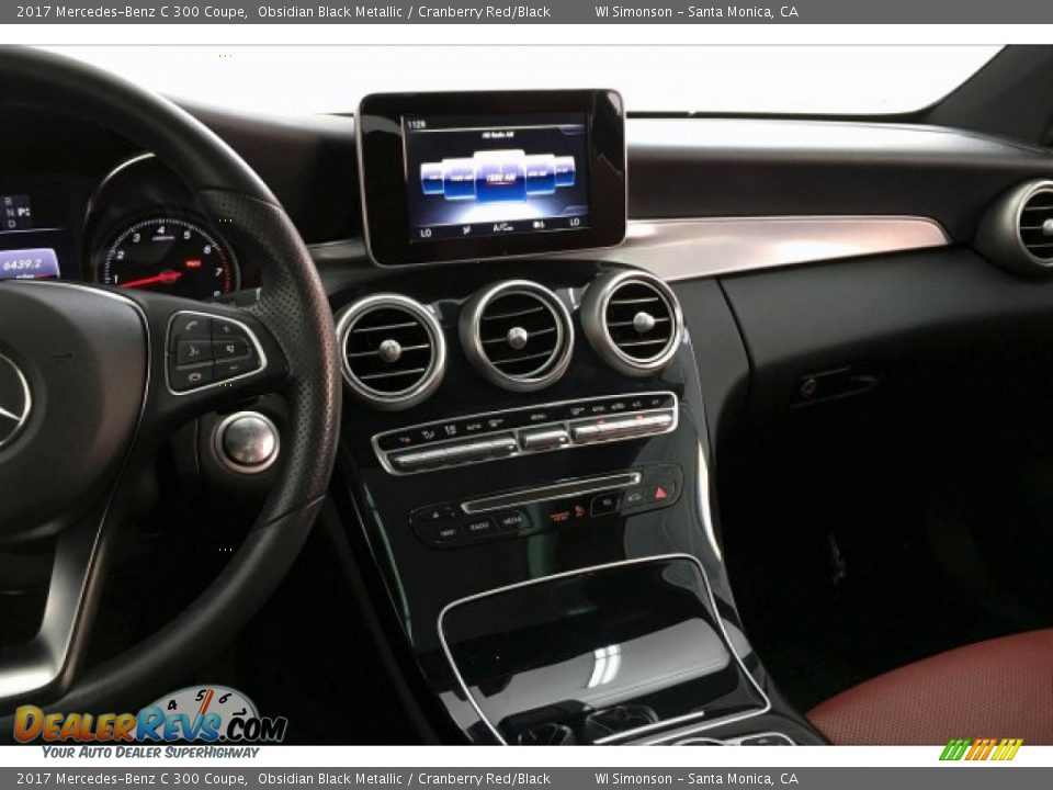 2017 Mercedes-Benz C 300 Coupe Obsidian Black Metallic / Cranberry Red/Black Photo #5