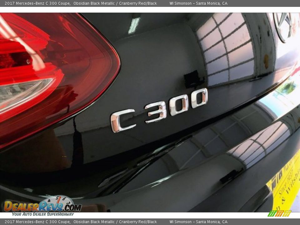 2017 Mercedes-Benz C 300 Coupe Obsidian Black Metallic / Cranberry Red/Black Photo #7
