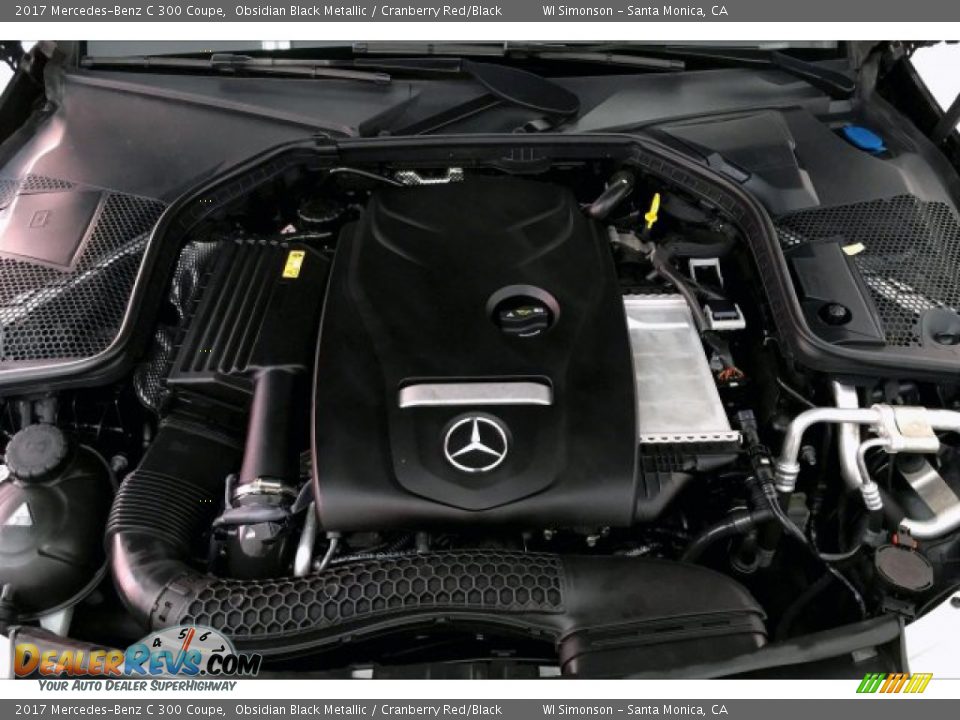 2017 Mercedes-Benz C 300 Coupe Obsidian Black Metallic / Cranberry Red/Black Photo #9