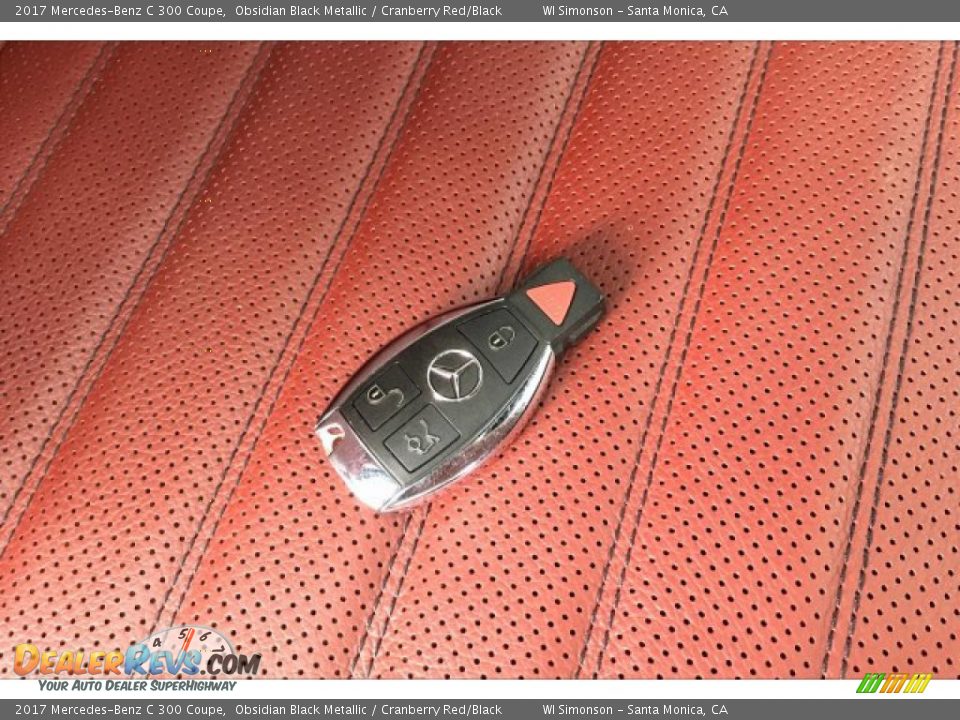 2017 Mercedes-Benz C 300 Coupe Obsidian Black Metallic / Cranberry Red/Black Photo #11