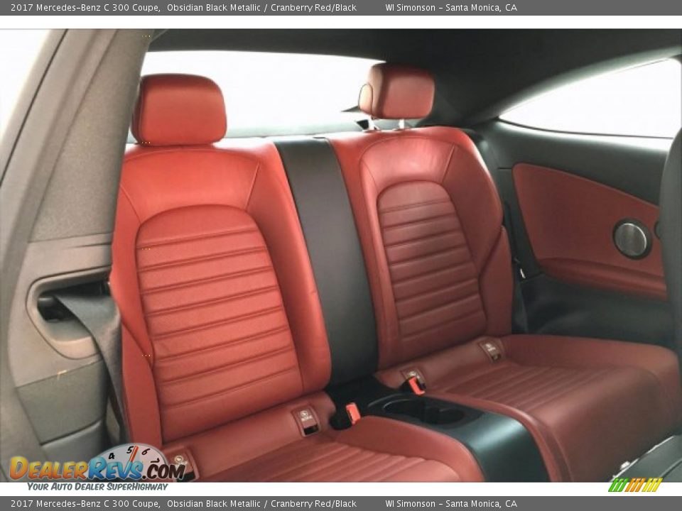 2017 Mercedes-Benz C 300 Coupe Obsidian Black Metallic / Cranberry Red/Black Photo #13