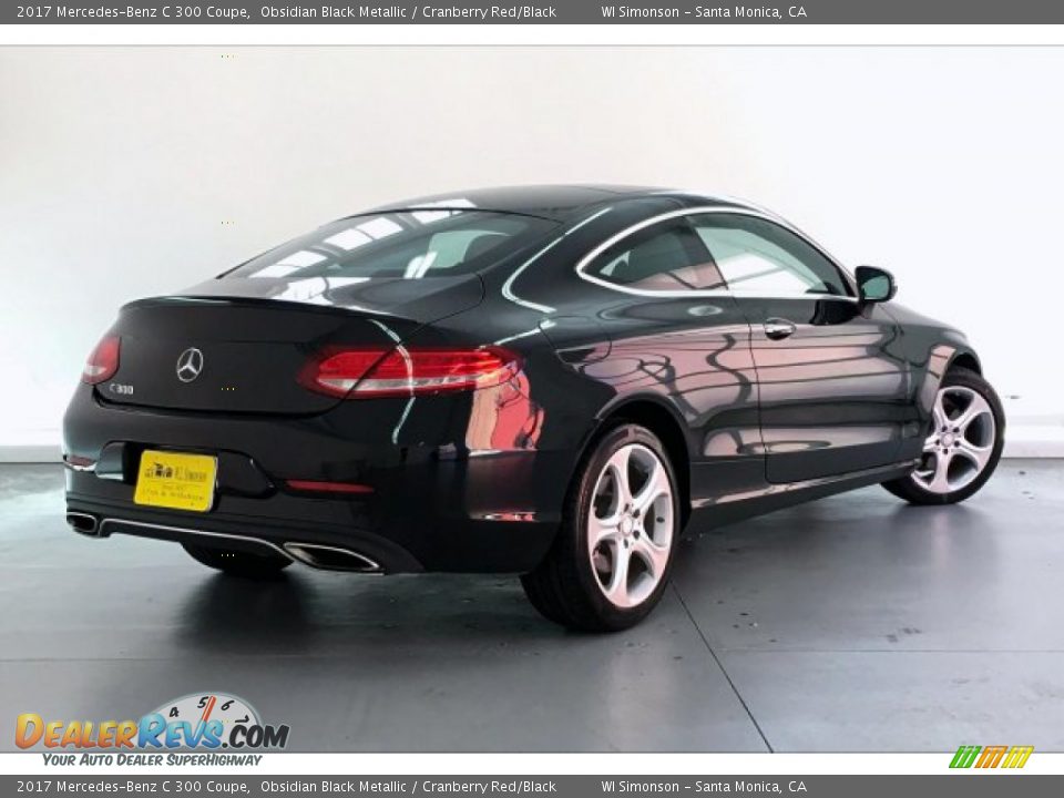 2017 Mercedes-Benz C 300 Coupe Obsidian Black Metallic / Cranberry Red/Black Photo #16