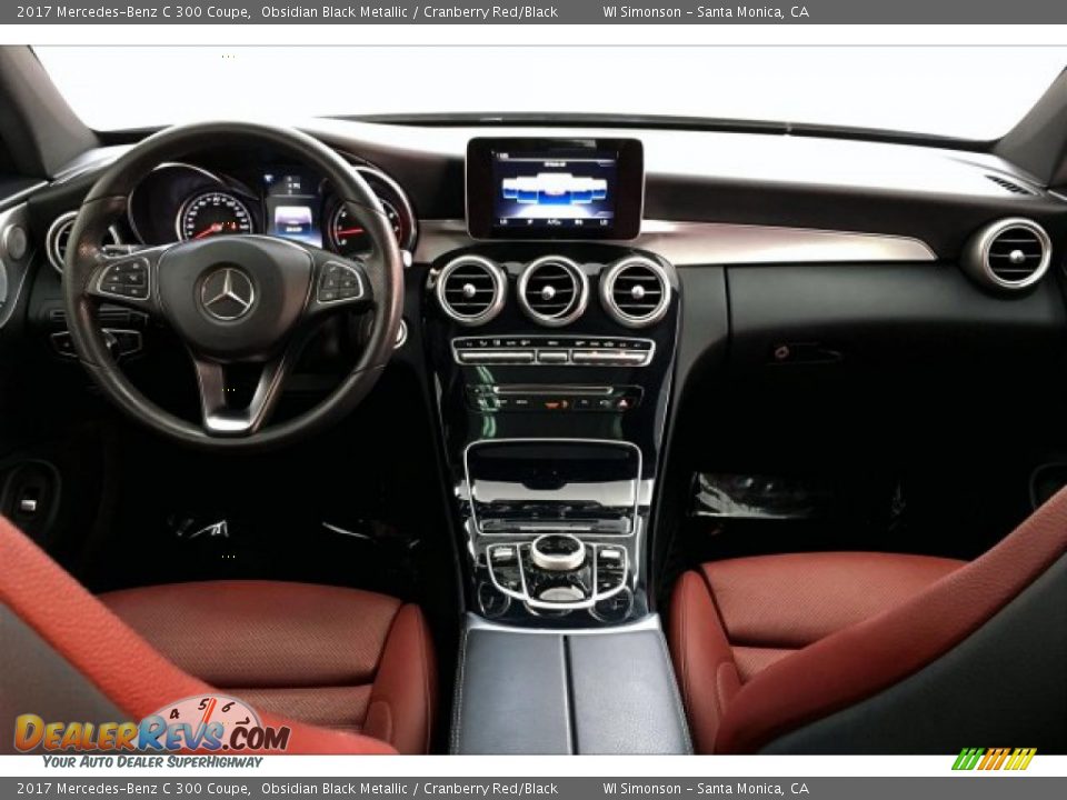 Cranberry Red/Black Interior - 2017 Mercedes-Benz C 300 Coupe Photo #17