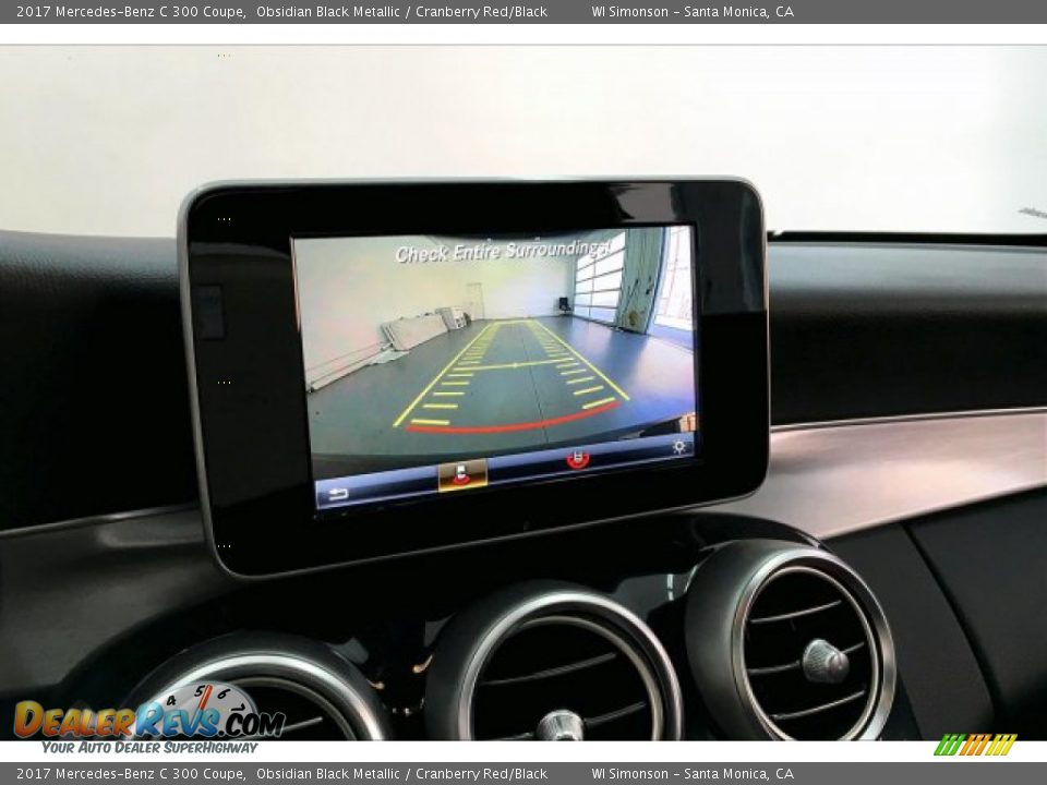 2017 Mercedes-Benz C 300 Coupe Obsidian Black Metallic / Cranberry Red/Black Photo #21