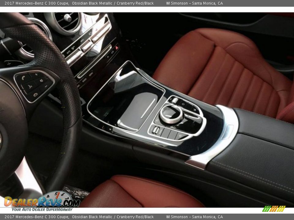 2017 Mercedes-Benz C 300 Coupe Obsidian Black Metallic / Cranberry Red/Black Photo #23