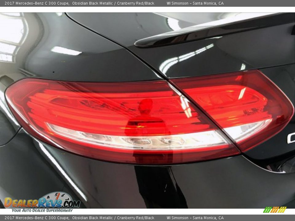 2017 Mercedes-Benz C 300 Coupe Obsidian Black Metallic / Cranberry Red/Black Photo #26