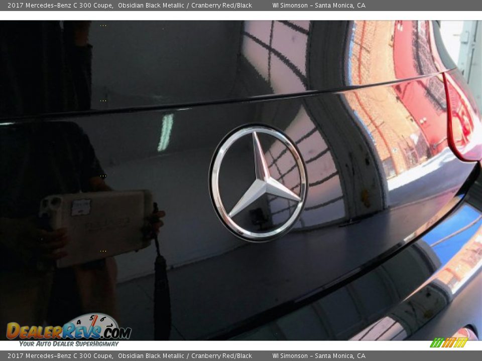 2017 Mercedes-Benz C 300 Coupe Obsidian Black Metallic / Cranberry Red/Black Photo #27