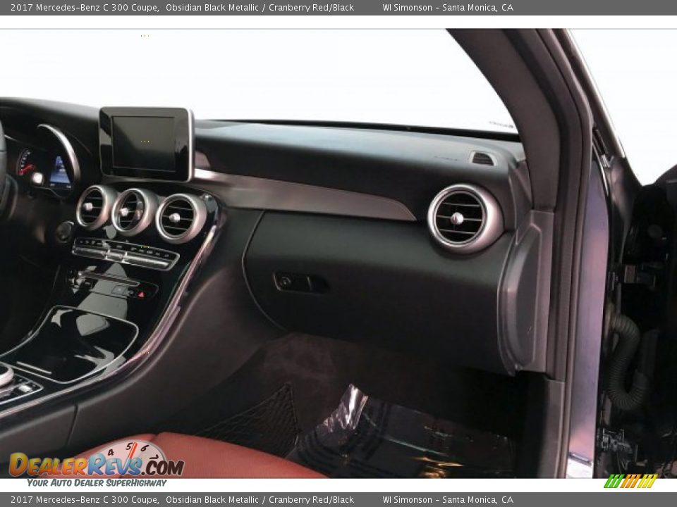 2017 Mercedes-Benz C 300 Coupe Obsidian Black Metallic / Cranberry Red/Black Photo #28