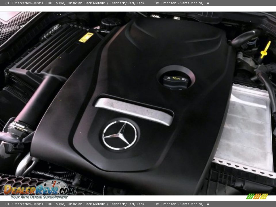 2017 Mercedes-Benz C 300 Coupe Obsidian Black Metallic / Cranberry Red/Black Photo #31