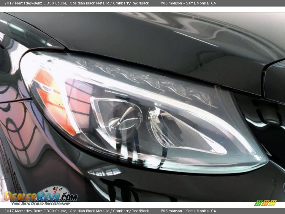 2017 Mercedes-Benz C 300 Coupe Obsidian Black Metallic / Cranberry Red/Black Photo #32