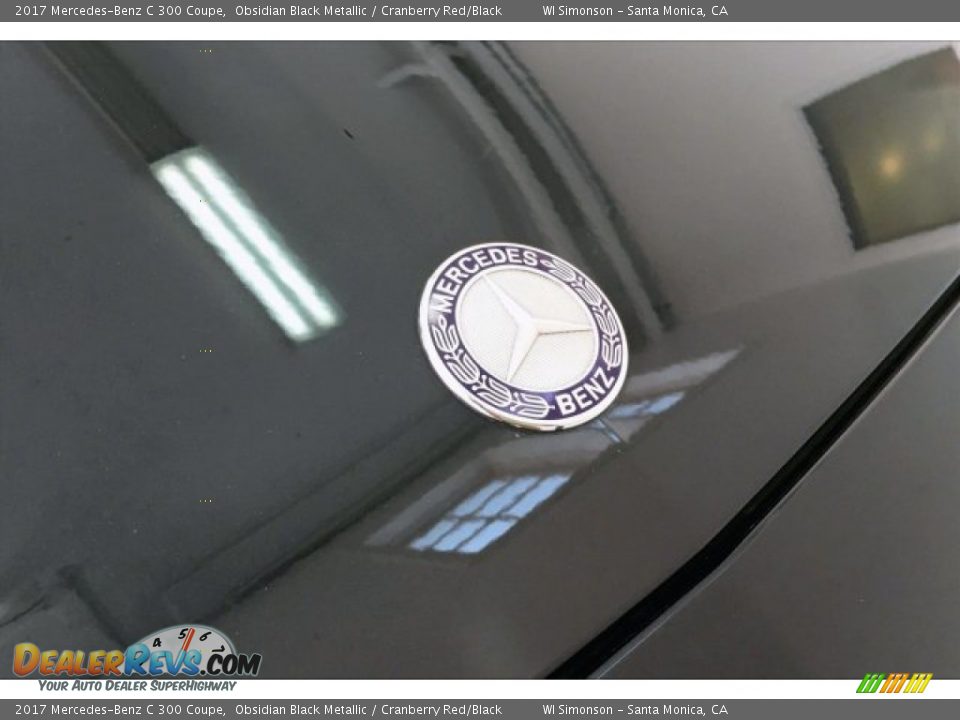 2017 Mercedes-Benz C 300 Coupe Obsidian Black Metallic / Cranberry Red/Black Photo #33