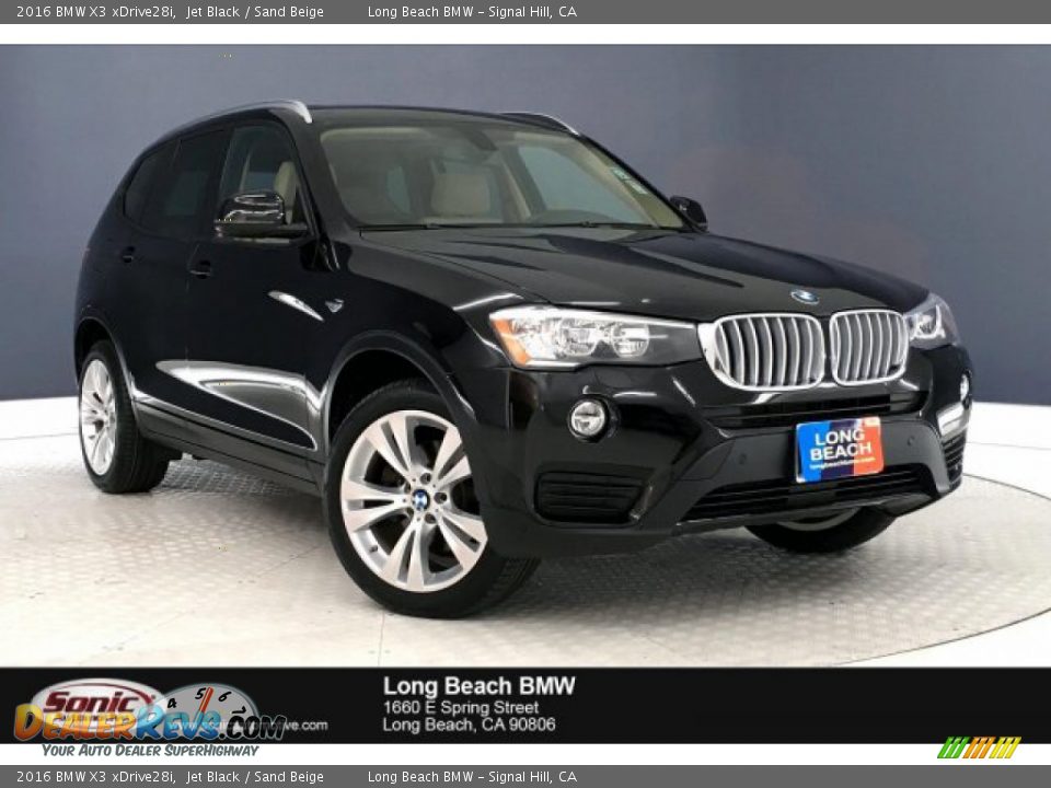 2016 BMW X3 xDrive28i Jet Black / Sand Beige Photo #1