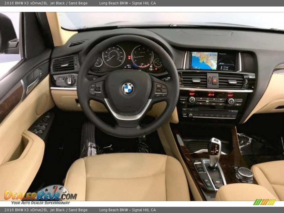2016 BMW X3 xDrive28i Jet Black / Sand Beige Photo #4