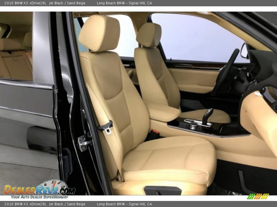 2016 BMW X3 xDrive28i Jet Black / Sand Beige Photo #6