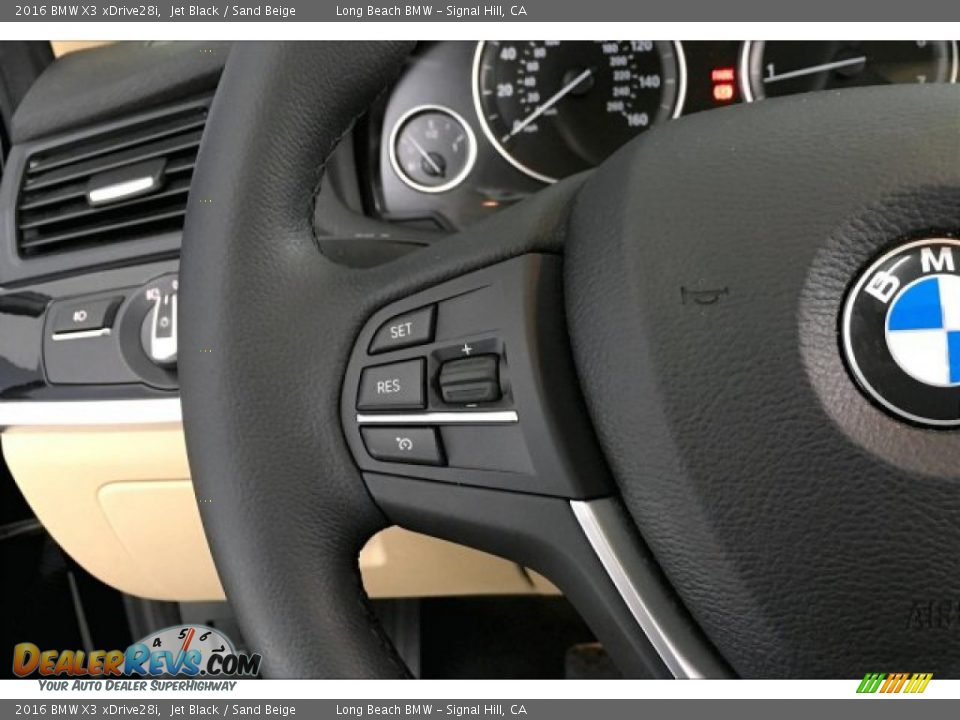 2016 BMW X3 xDrive28i Jet Black / Sand Beige Photo #14