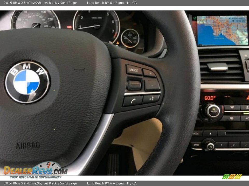 2016 BMW X3 xDrive28i Jet Black / Sand Beige Photo #15