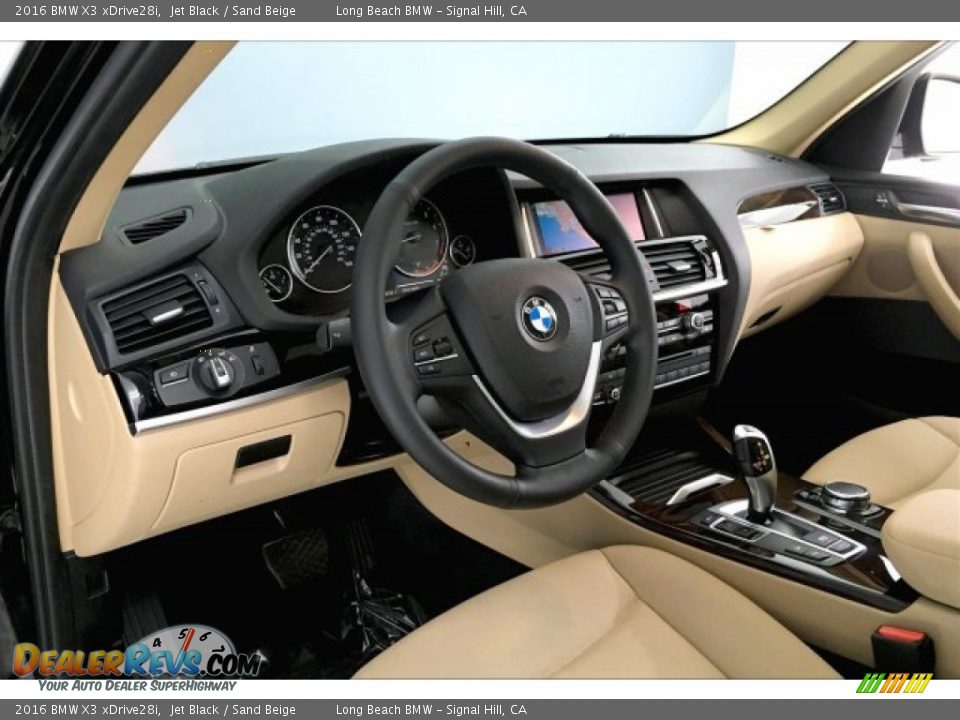 2016 BMW X3 xDrive28i Jet Black / Sand Beige Photo #17