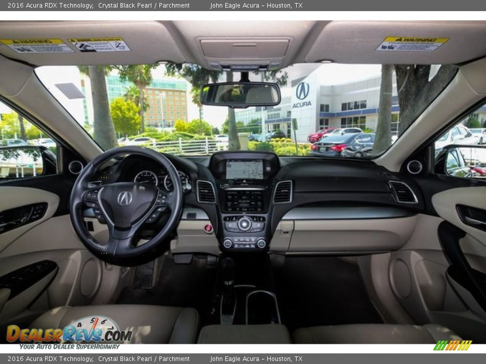 2016 Acura RDX Technology Crystal Black Pearl / Parchment Photo #9