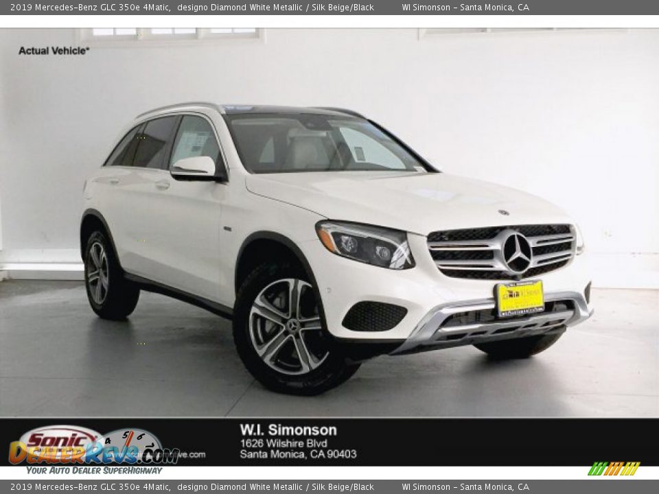 2019 Mercedes-Benz GLC 350e 4Matic designo Diamond White Metallic / Silk Beige/Black Photo #1