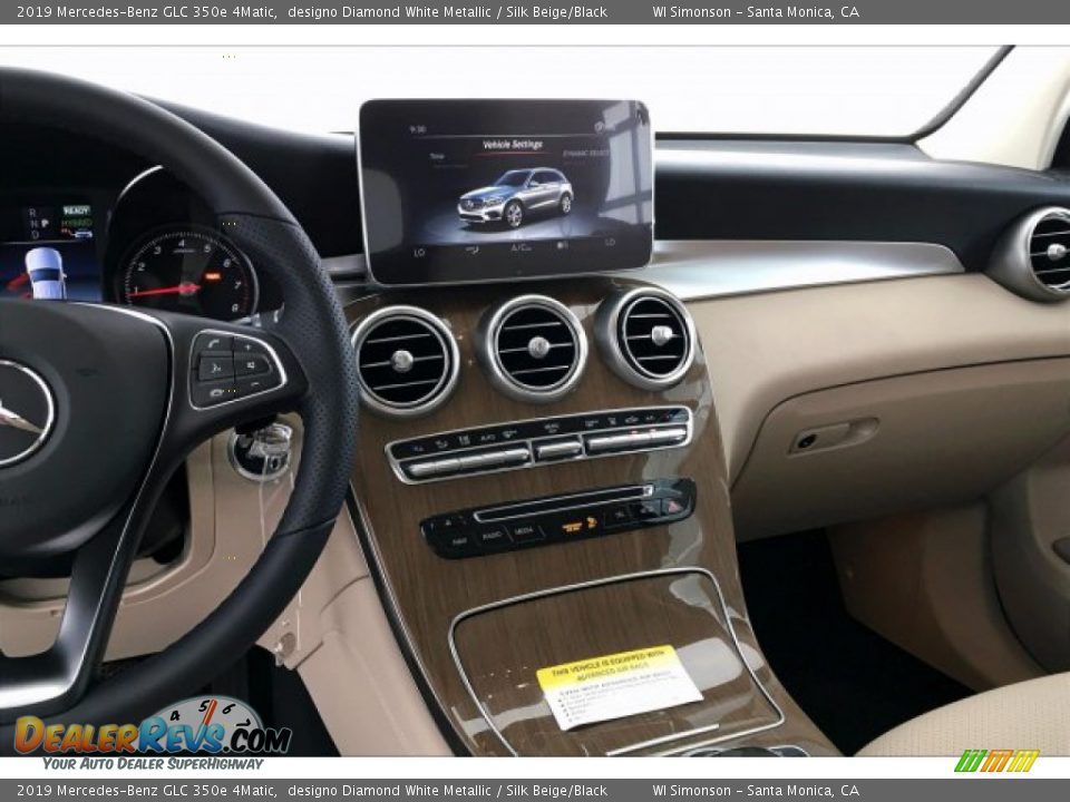 2019 Mercedes-Benz GLC 350e 4Matic designo Diamond White Metallic / Silk Beige/Black Photo #6