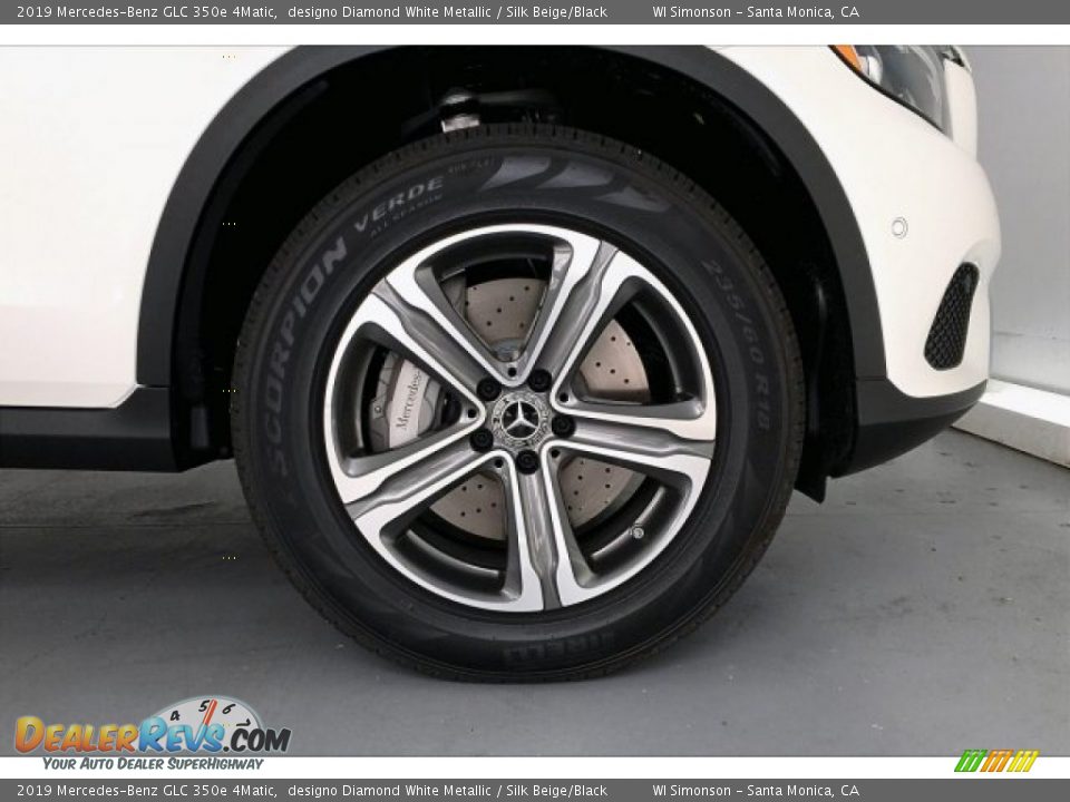 2019 Mercedes-Benz GLC 350e 4Matic designo Diamond White Metallic / Silk Beige/Black Photo #9