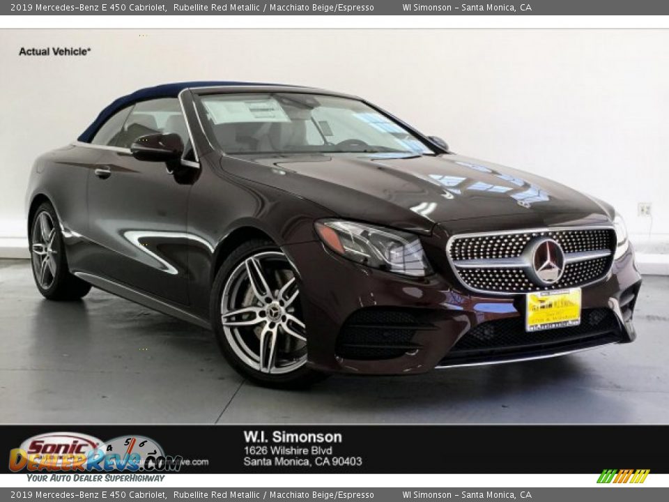 2019 Mercedes-Benz E 450 Cabriolet Rubellite Red Metallic / Macchiato Beige/Espresso Photo #1