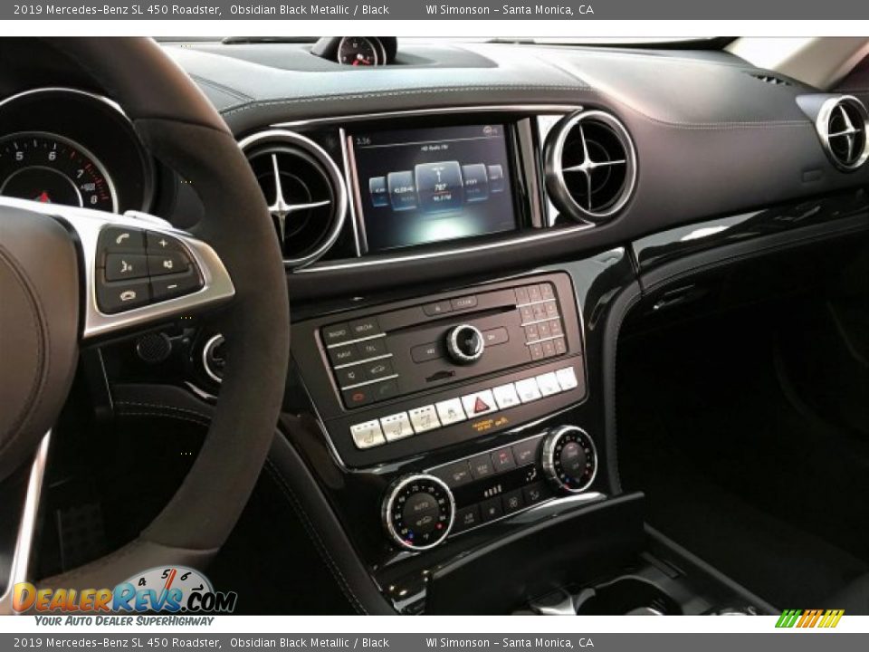 2019 Mercedes-Benz SL 450 Roadster Obsidian Black Metallic / Black Photo #6