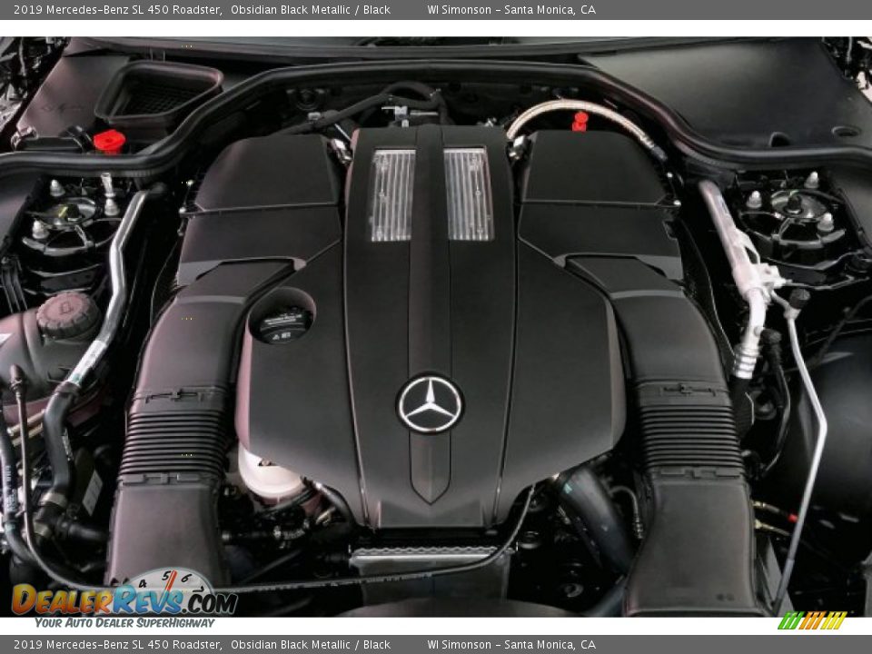 2019 Mercedes-Benz SL 450 Roadster Obsidian Black Metallic / Black Photo #8